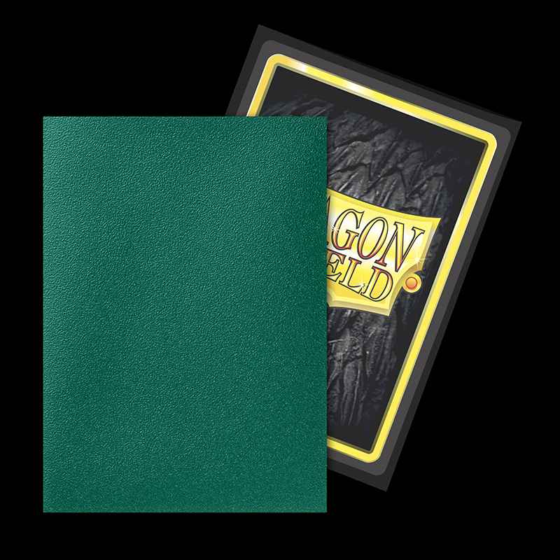 63x88 Power Metallic Green Dual Matte Sleeves - Dragon Shield - Box 100