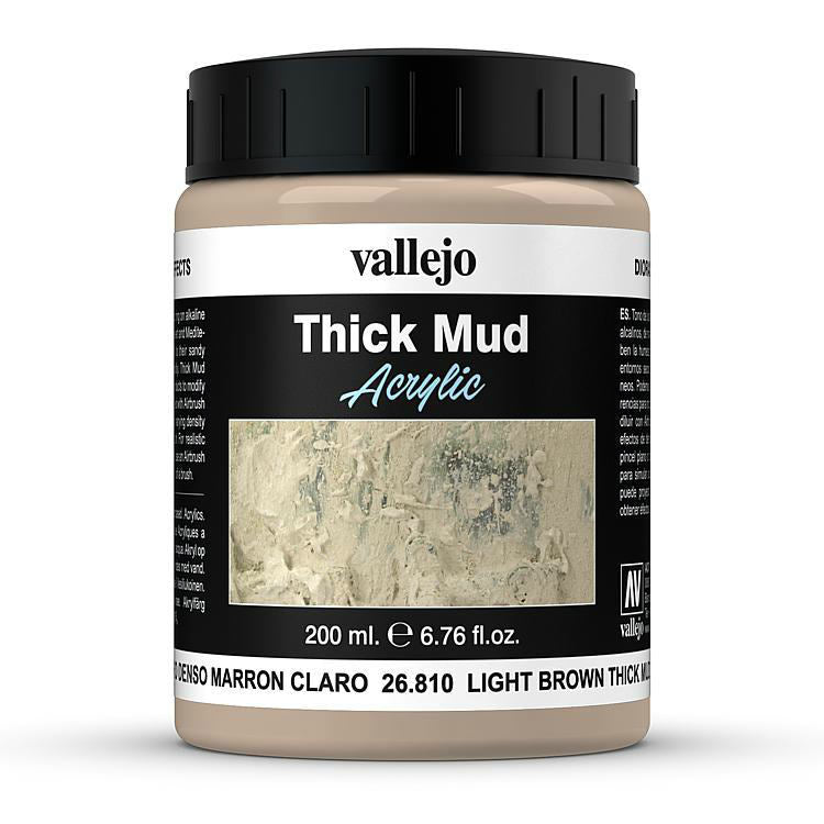 Light Brown Thick Mud 200ml - Vallejo Diorama Effects