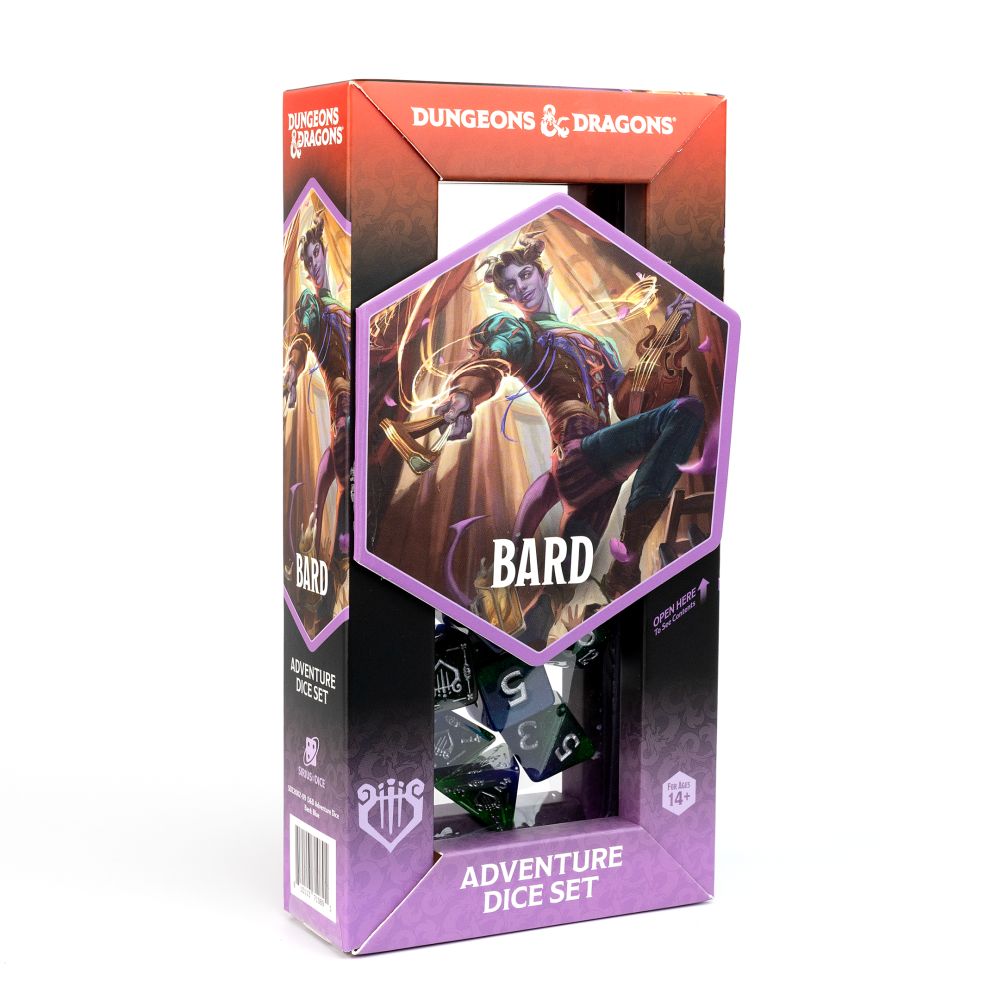 Bard - Blue - D&D Adventure Dice - Sirius Dice