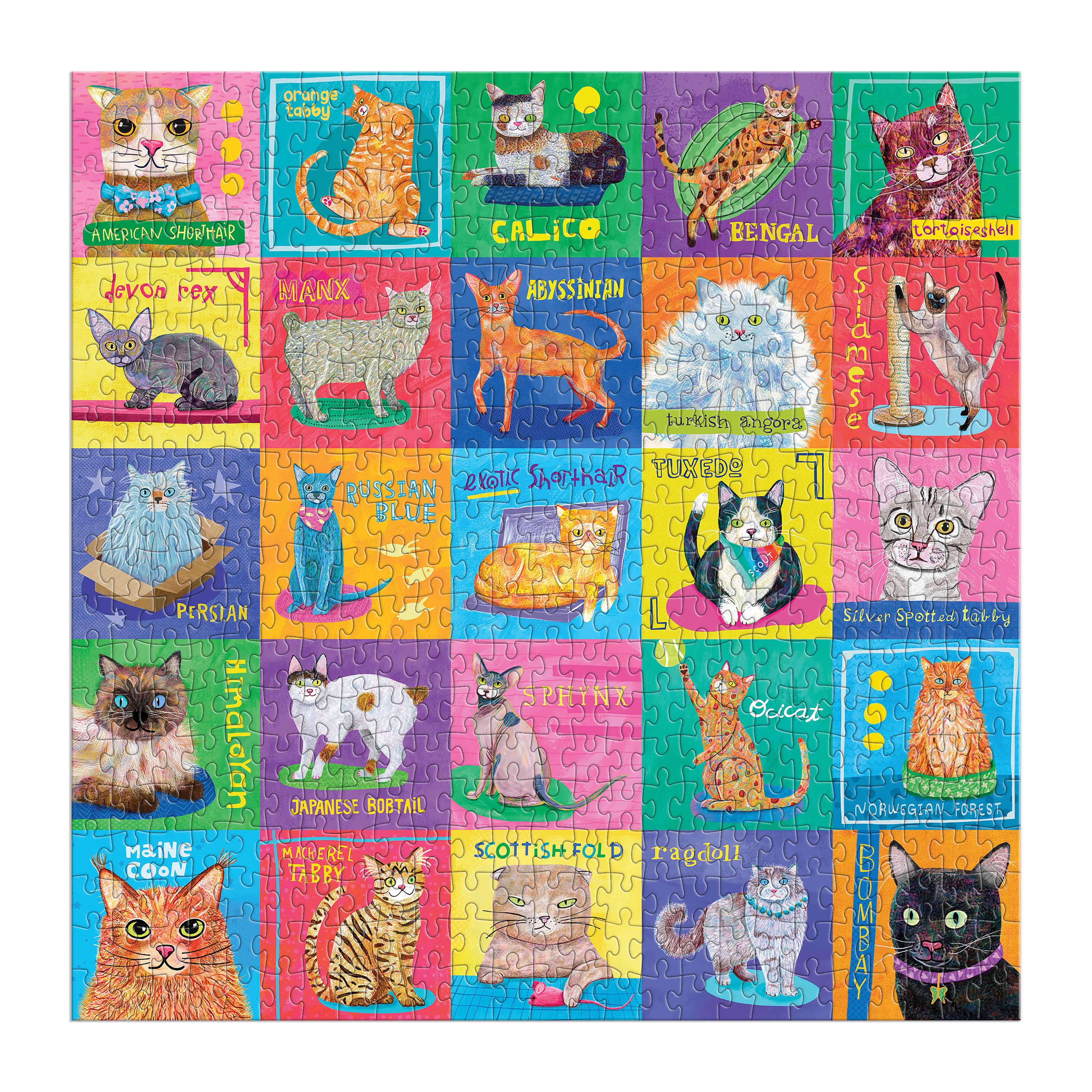 Purrfect Portraits Family Puzzle-500pc