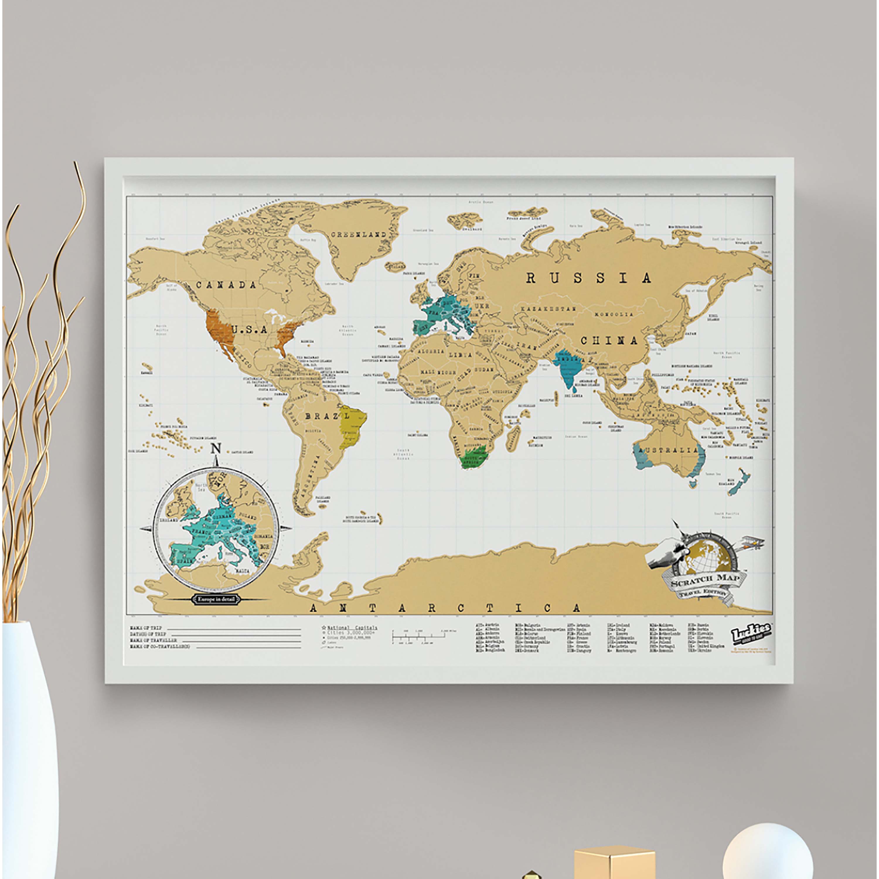 Scratch Map - Travel Edition