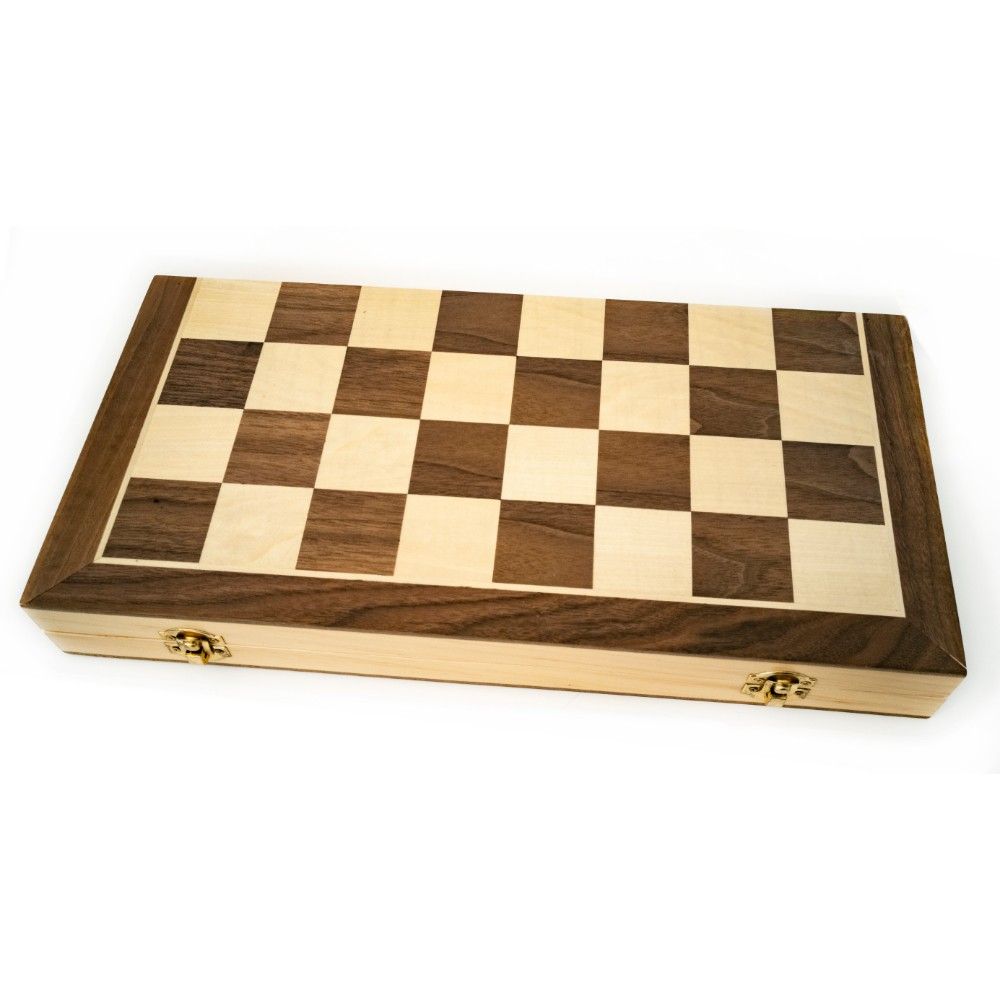 LPG 40cm Wooden Folding Chess/Checkers/Backgammon