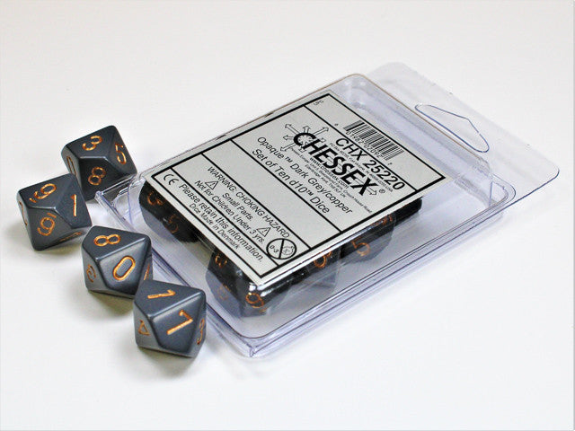 CHX25220 Opaque Dark Grey/copper Set of Ten