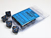 CHX25226 Opaque Dusty Blue/copper Set of Ten d10s