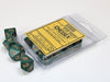 CHX25215 Opaque Dusty Green/copper Set of Ten d10s