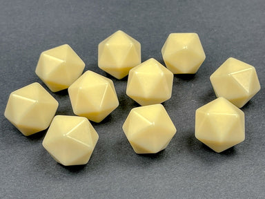 Blank Dice - D20 Ivory (10 / Bag)