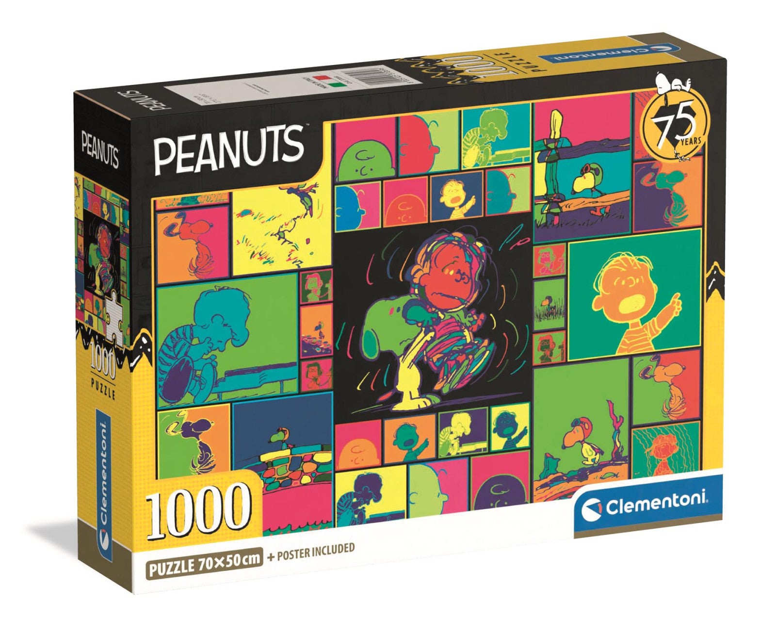 Peanuts 1 75 Years Poster Included - Clementoni 1000 Piece Puzzle