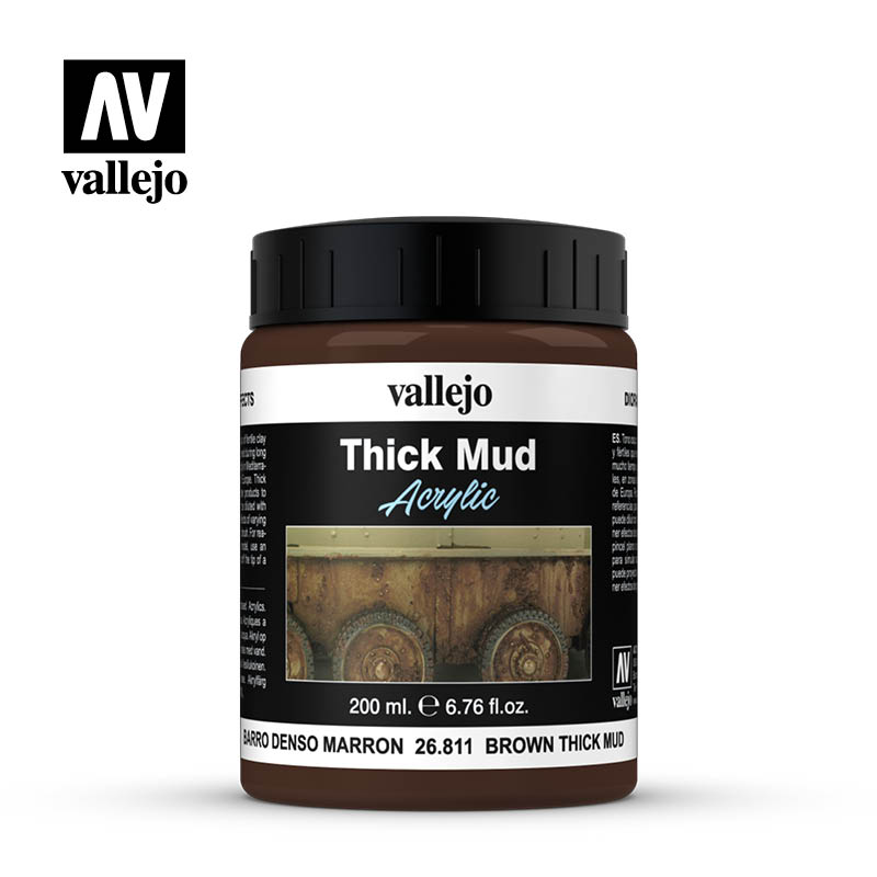 Brown Thick Mud 200ml - Vallejo Diorama Effects