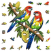 A3 Eastern Rosella Pair Wooden Puzzle - Puzzle ART
