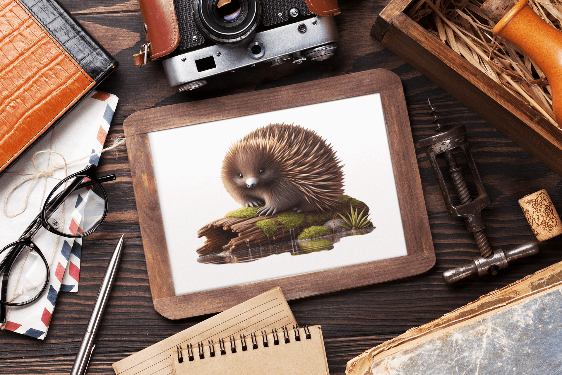 A5 Spiky Sweetheart Echidna Wooden Puzzle - Puzzle ART