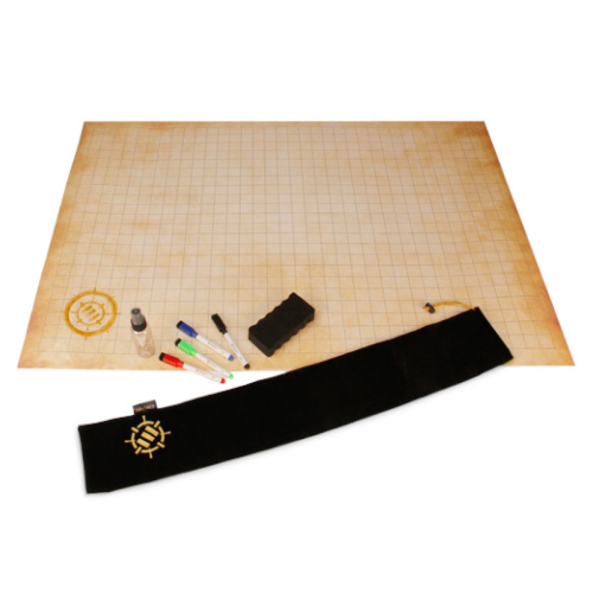 RPG Grid Mat - LPG Enhance Tabletop - Campaign Kit Parchment