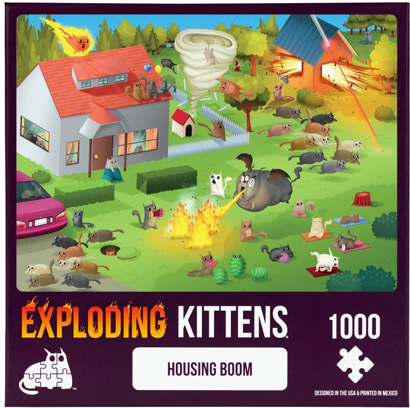 Housing Boom - Exploding Kittens Puzzle 1000pc