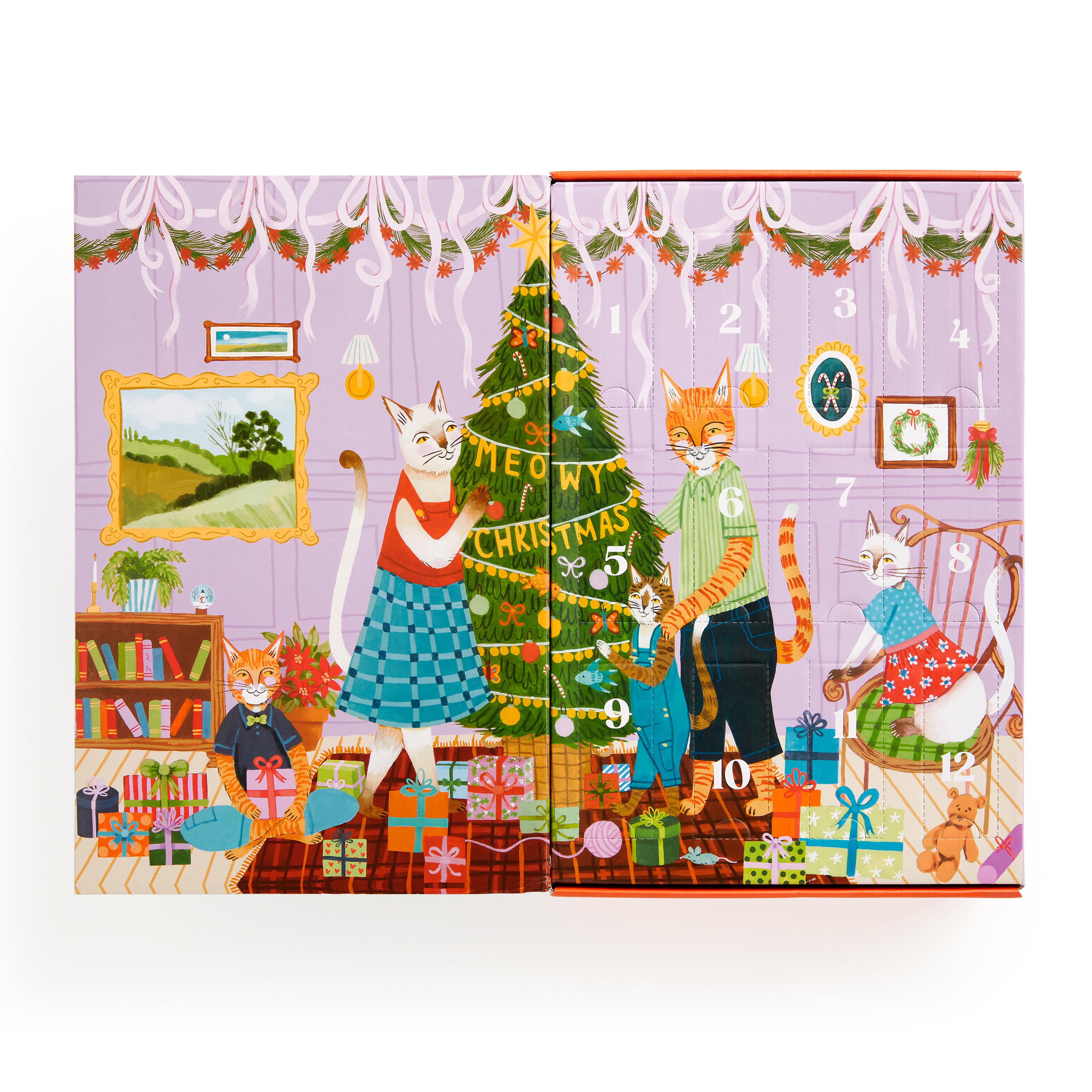 Meowy Christmas 12 Days of Puzzles 500pc - Galison