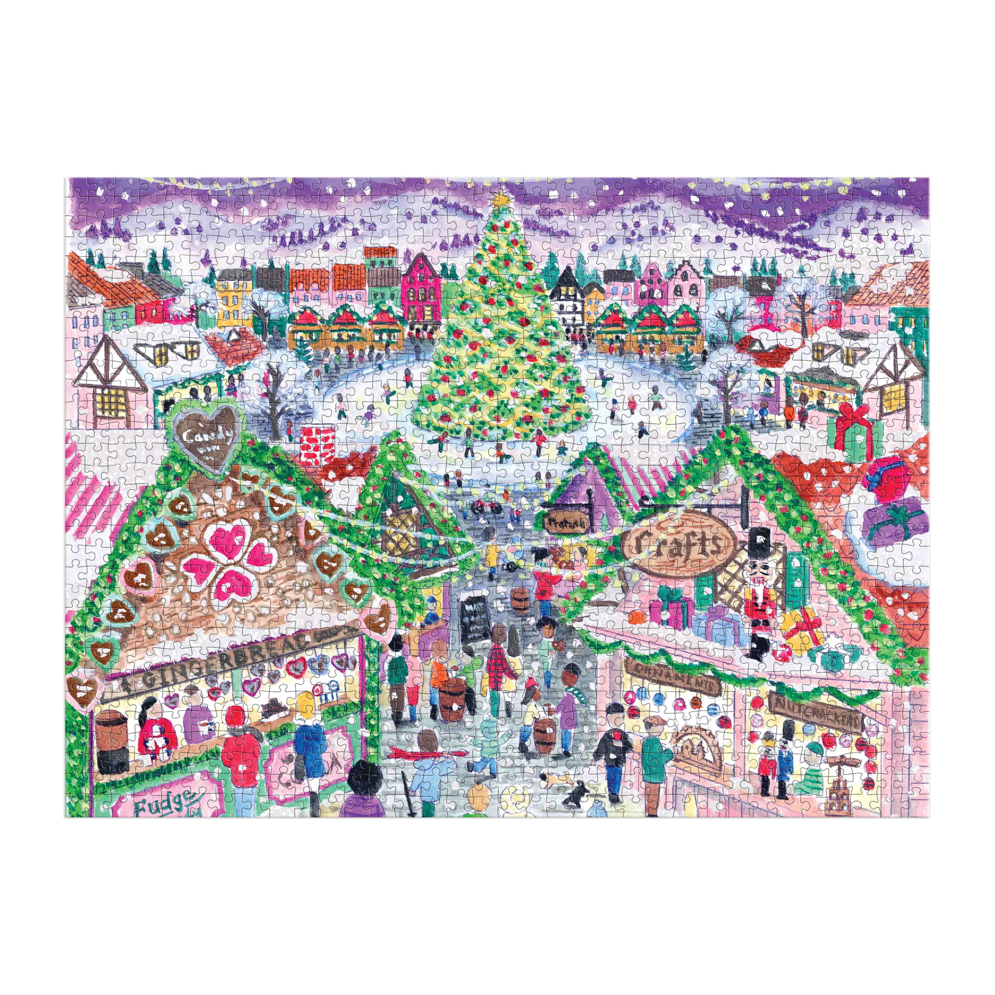 Storrings Holiday Village Market Foil Puzzle - 1000pc 