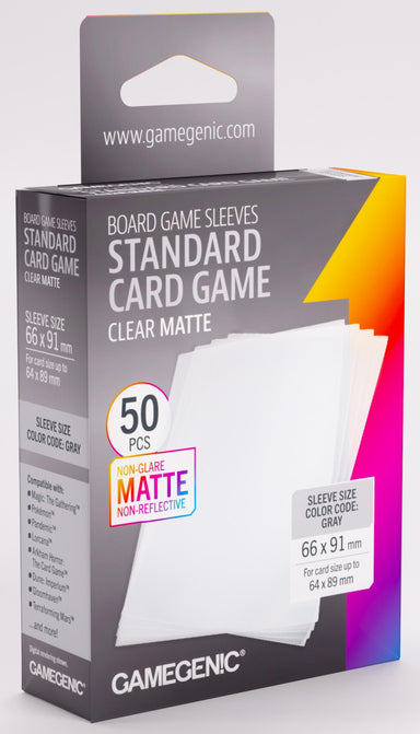 Matte Standard Board Game Sleeves Box Ver. (66mm x 91mm) (50 Sleeves Per Pack) - Gamegenic