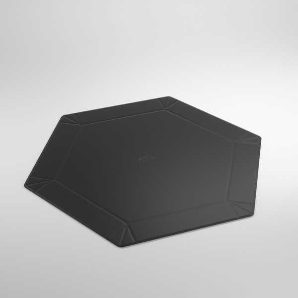 Black/Gray Magnetic Hexagonal Dice Tray - Gamegenic