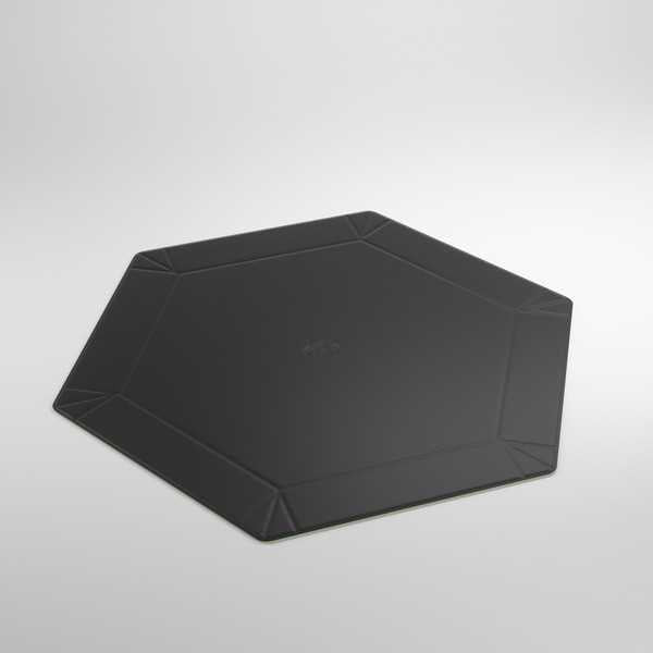 Black/Green Magnetic Hexagonal Dice Tray - Gamegenic