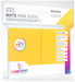 Matte Yellow Card Sleeves (66mm x 91mm) (100 Sleeves per Pack) - Gamegenic