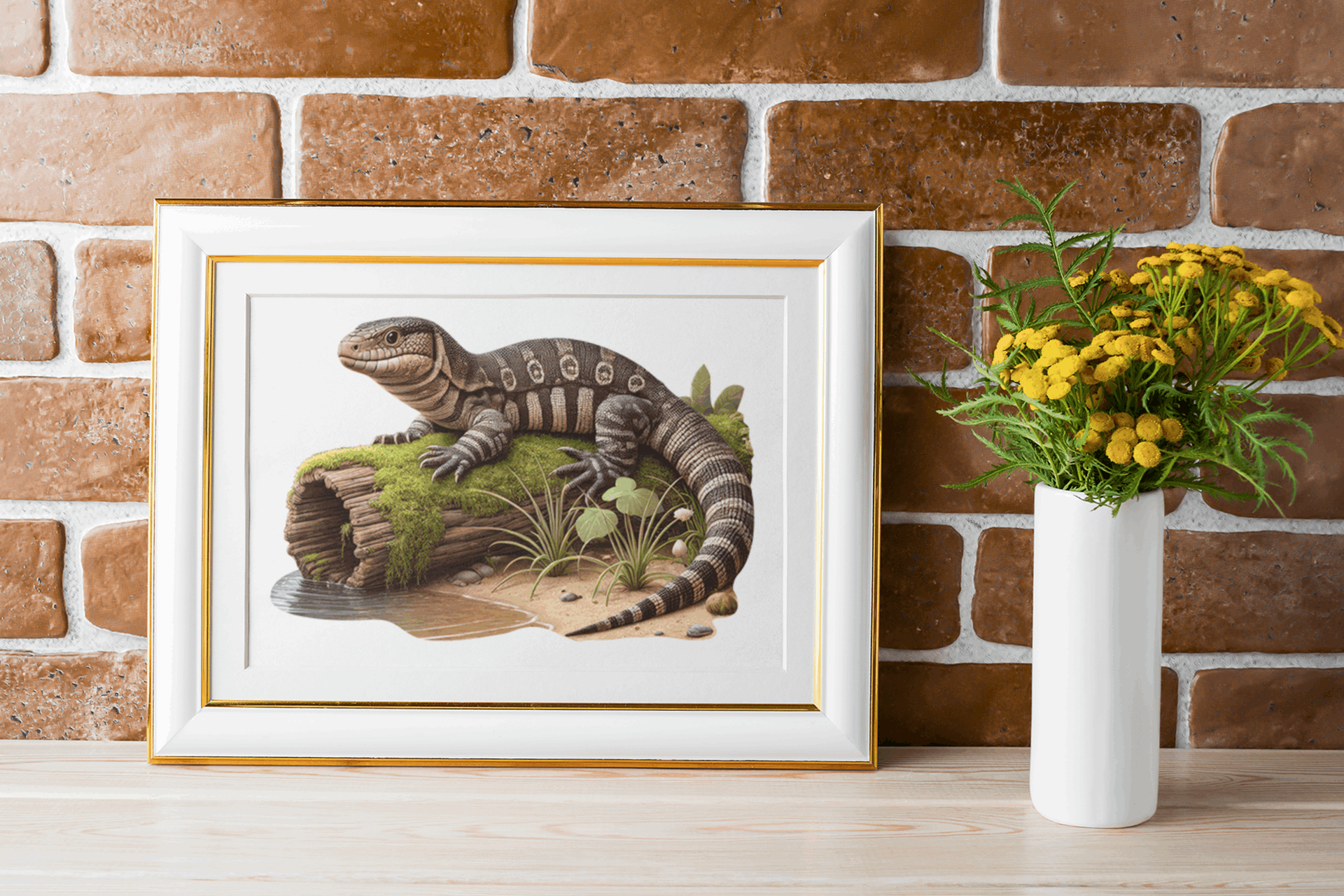 A3 Sandstone Goanna Wooden Puzzle - Puzzle ART