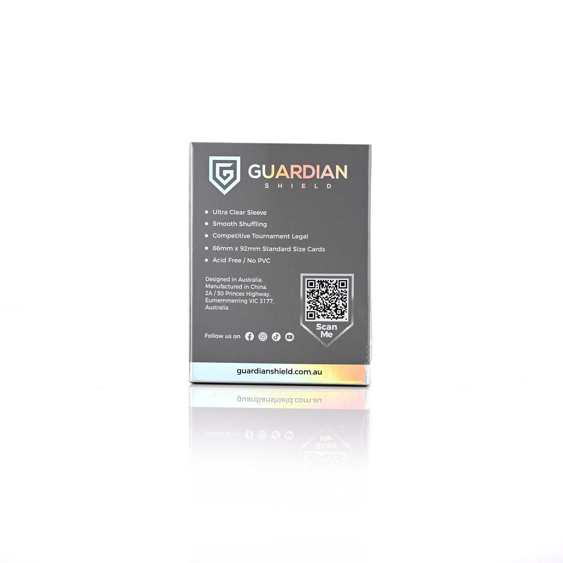 Deck Sleeves - Silver 100pk - GUARDIAN SHIELD