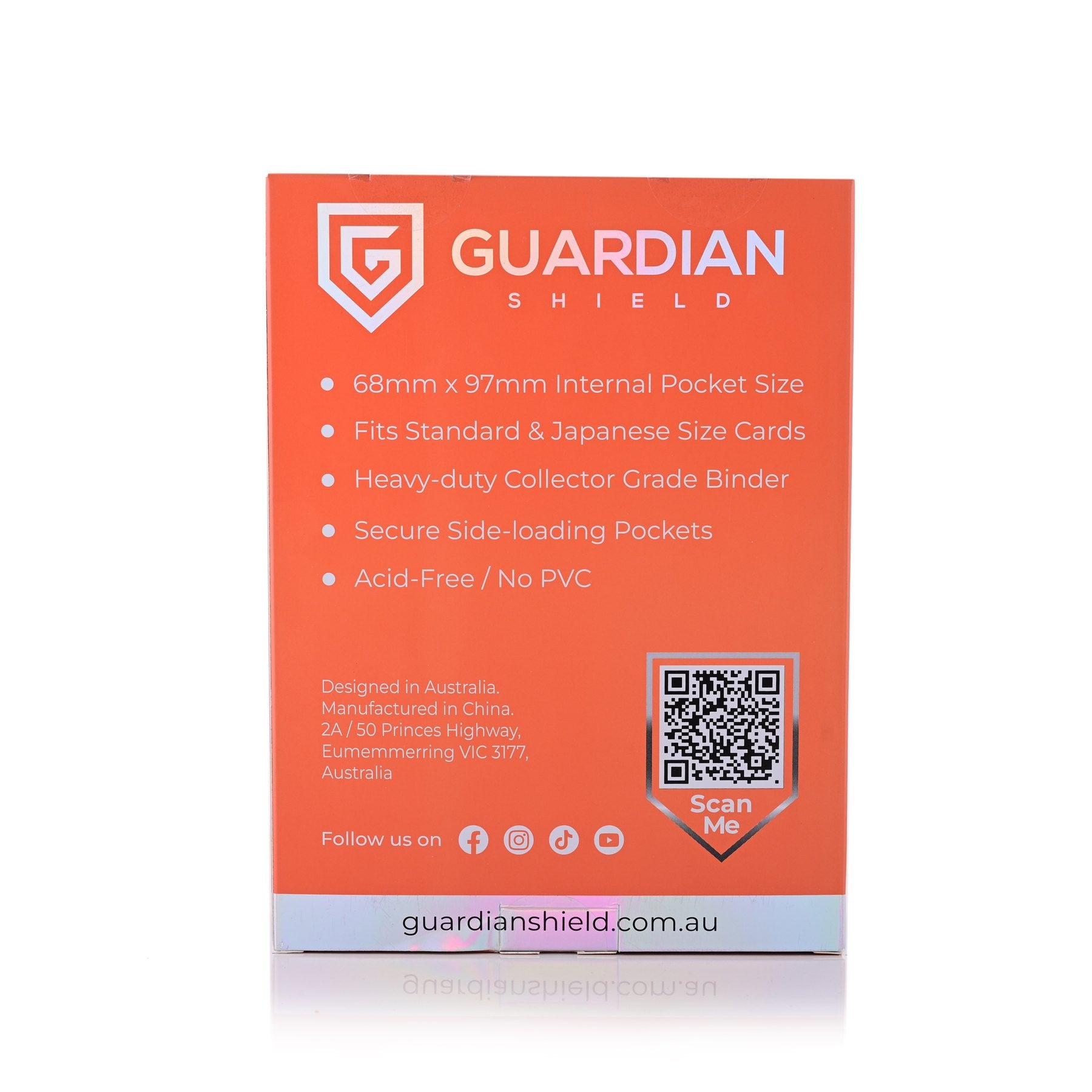 4 Pocket Binder Orange - GUARDIAN SHIELD