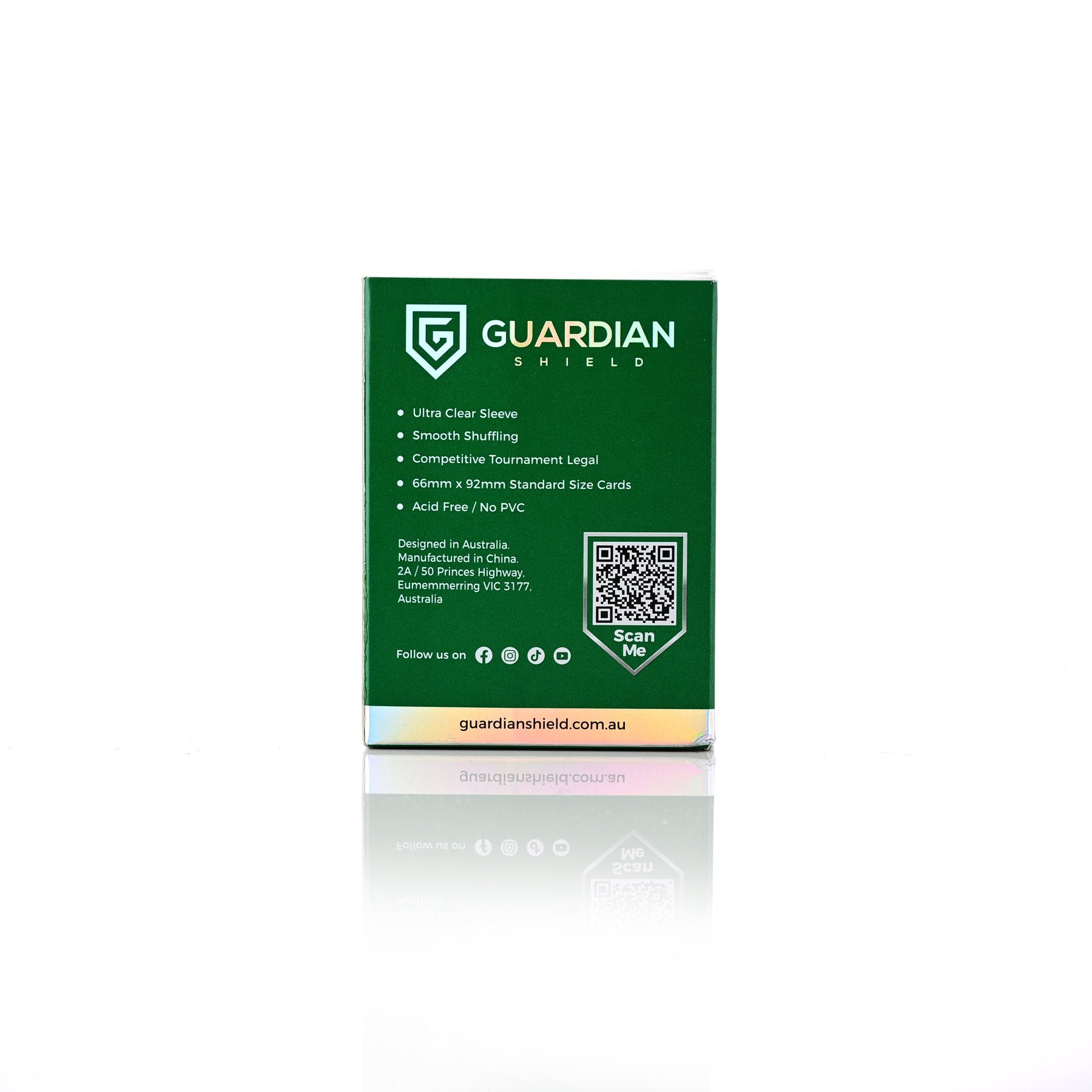 Deck Sleeves - Green 100pk - GUARDIAN SHIELD