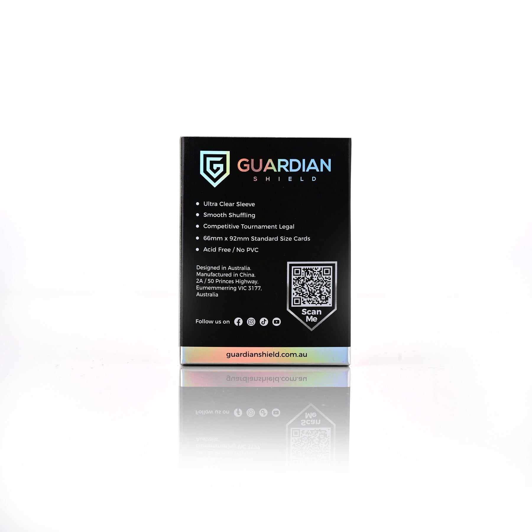 Deck Sleeves - Black 100pk - GUARDIAN SHIELD