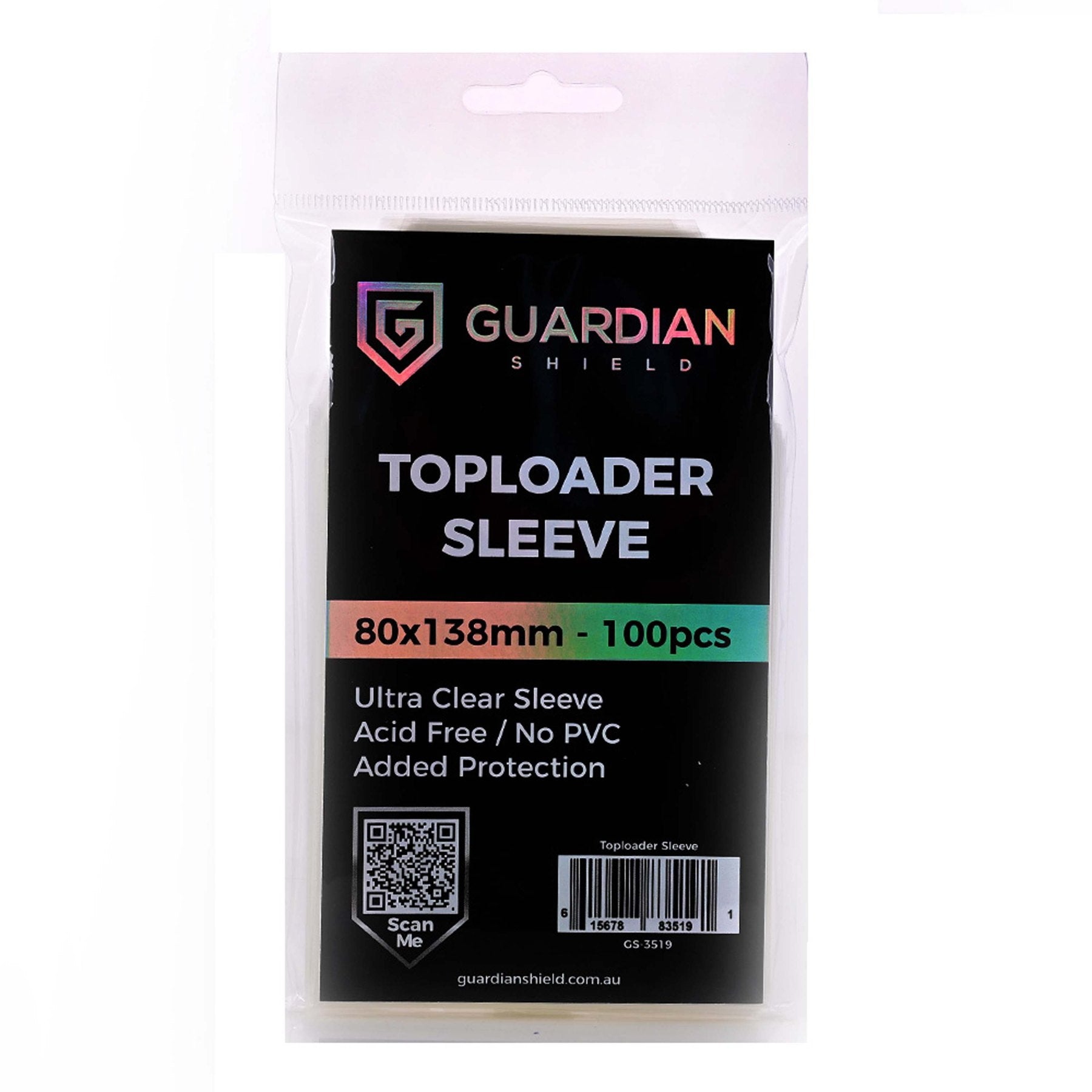Top Loading Sleeve 100pk - GUARDIAN SHIELD