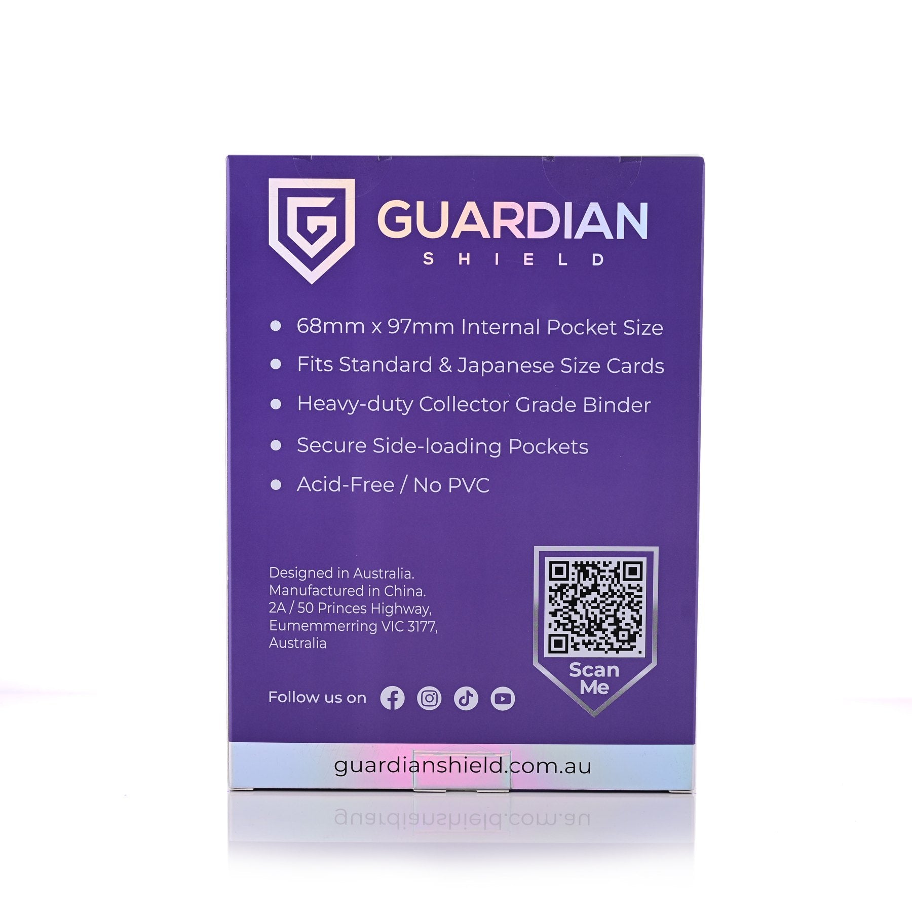 4 Pocket Binder Purple - GUARDIAN SHIELD
