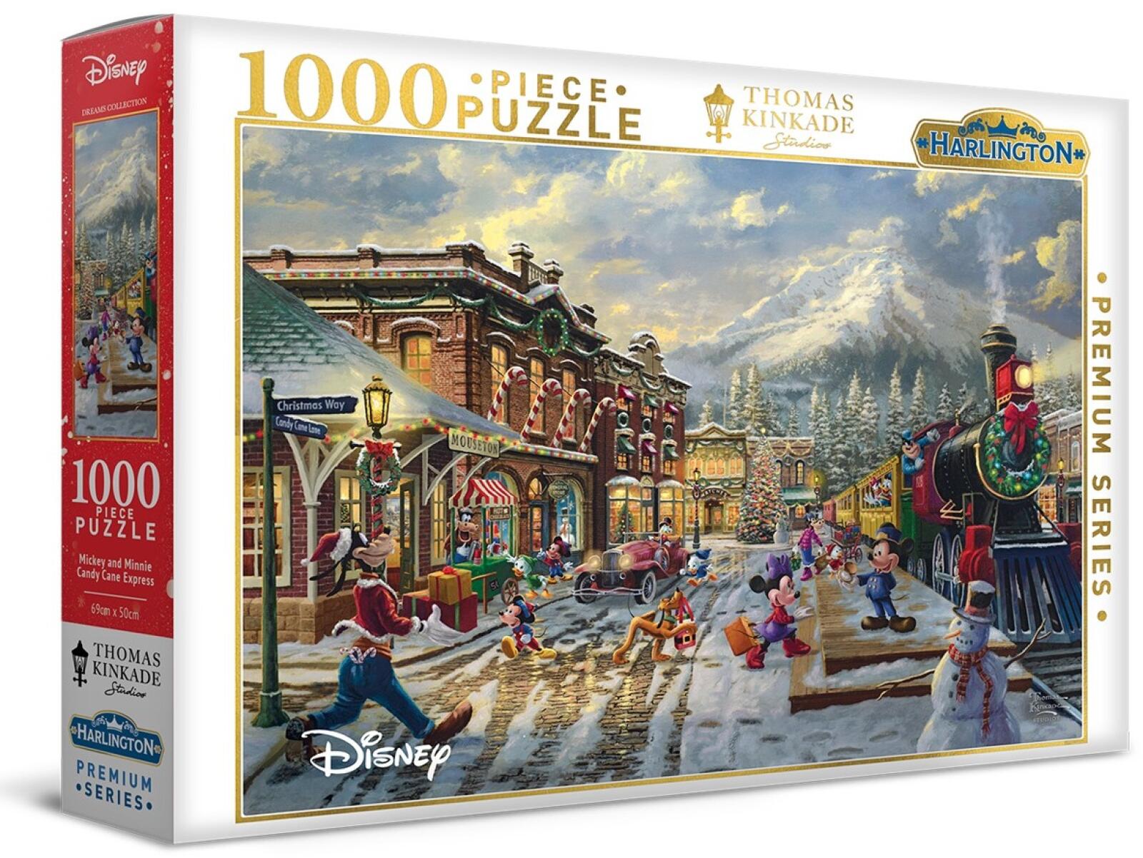 Candy Cane Express Mickey & Minnie 1000 pieces - Harlington Thomas Kinkade