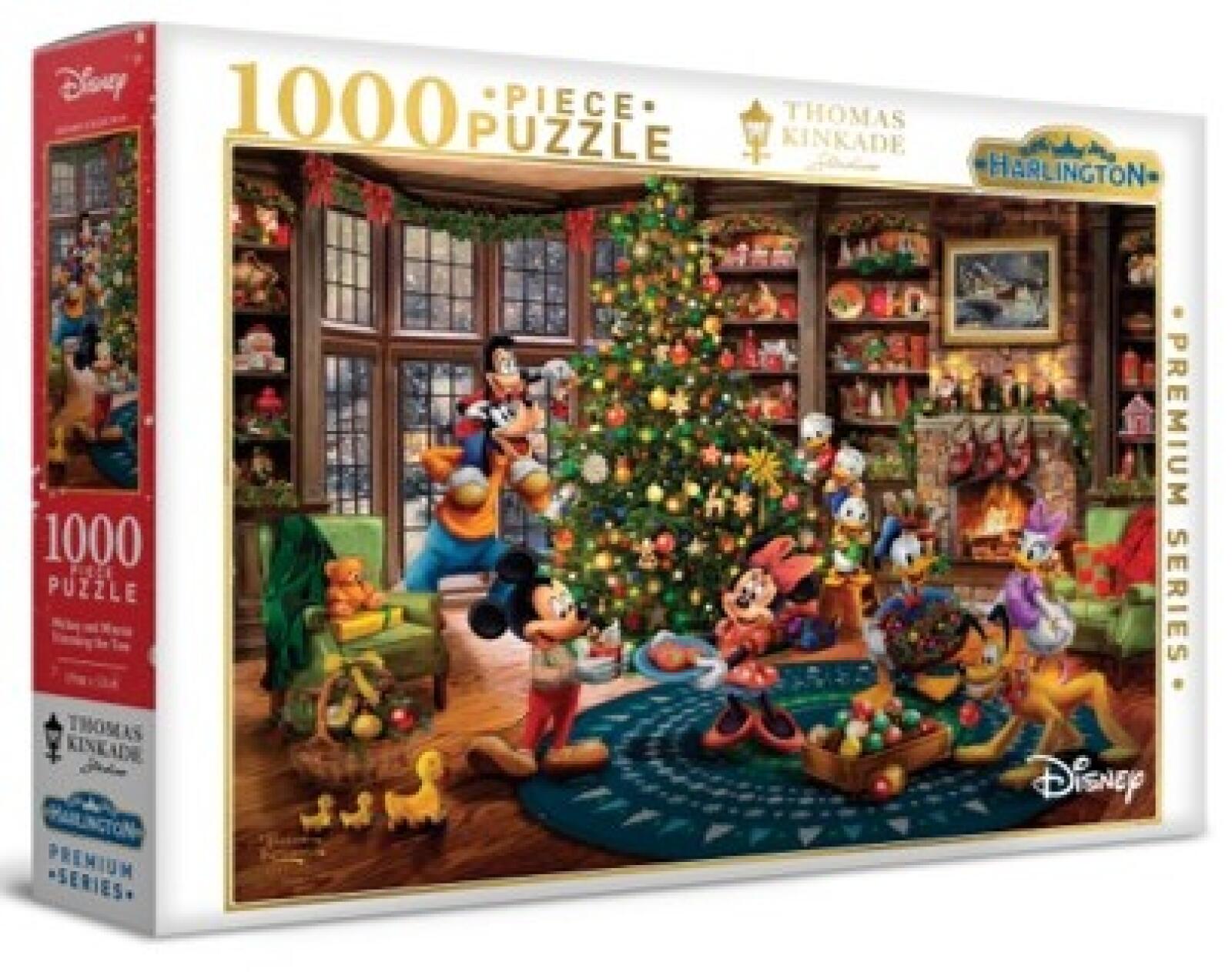 Trimming the Tree Mickey & Minnie 1000 pieces - Harlington Thomas Kinkade