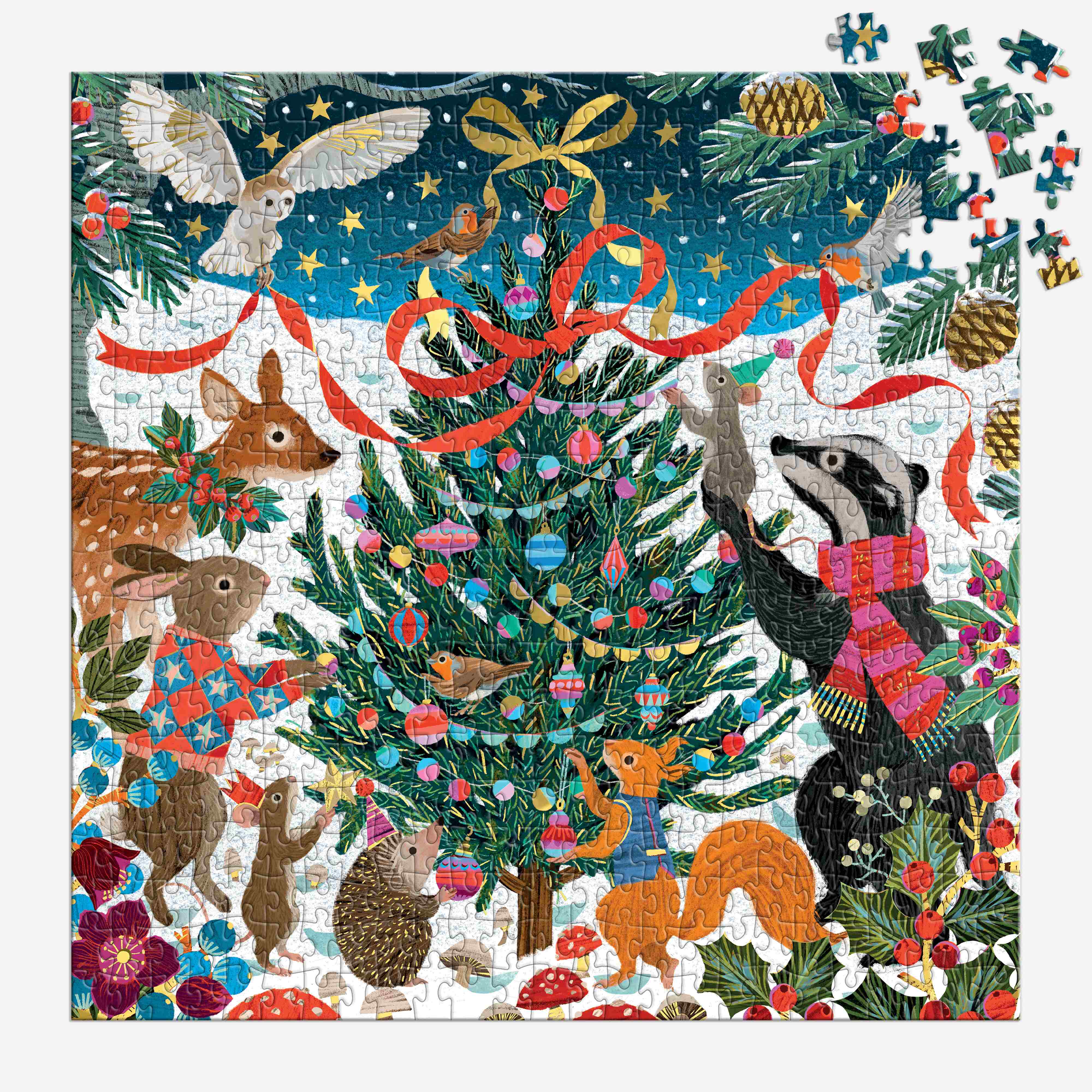Woodland Merry Makers Foil 500pc - Galison