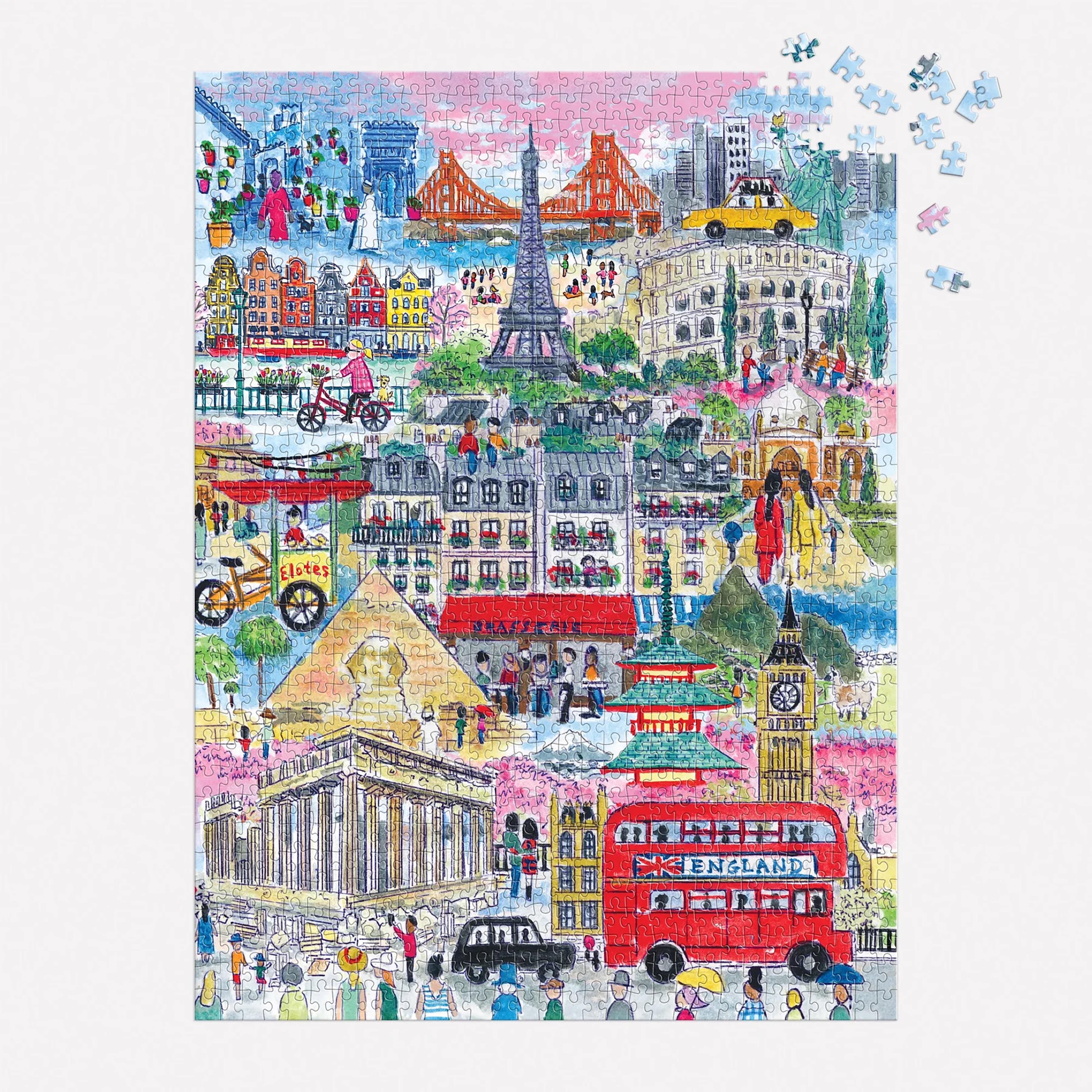 Cities Around the World - Michael Storrings 1000pc - Galison