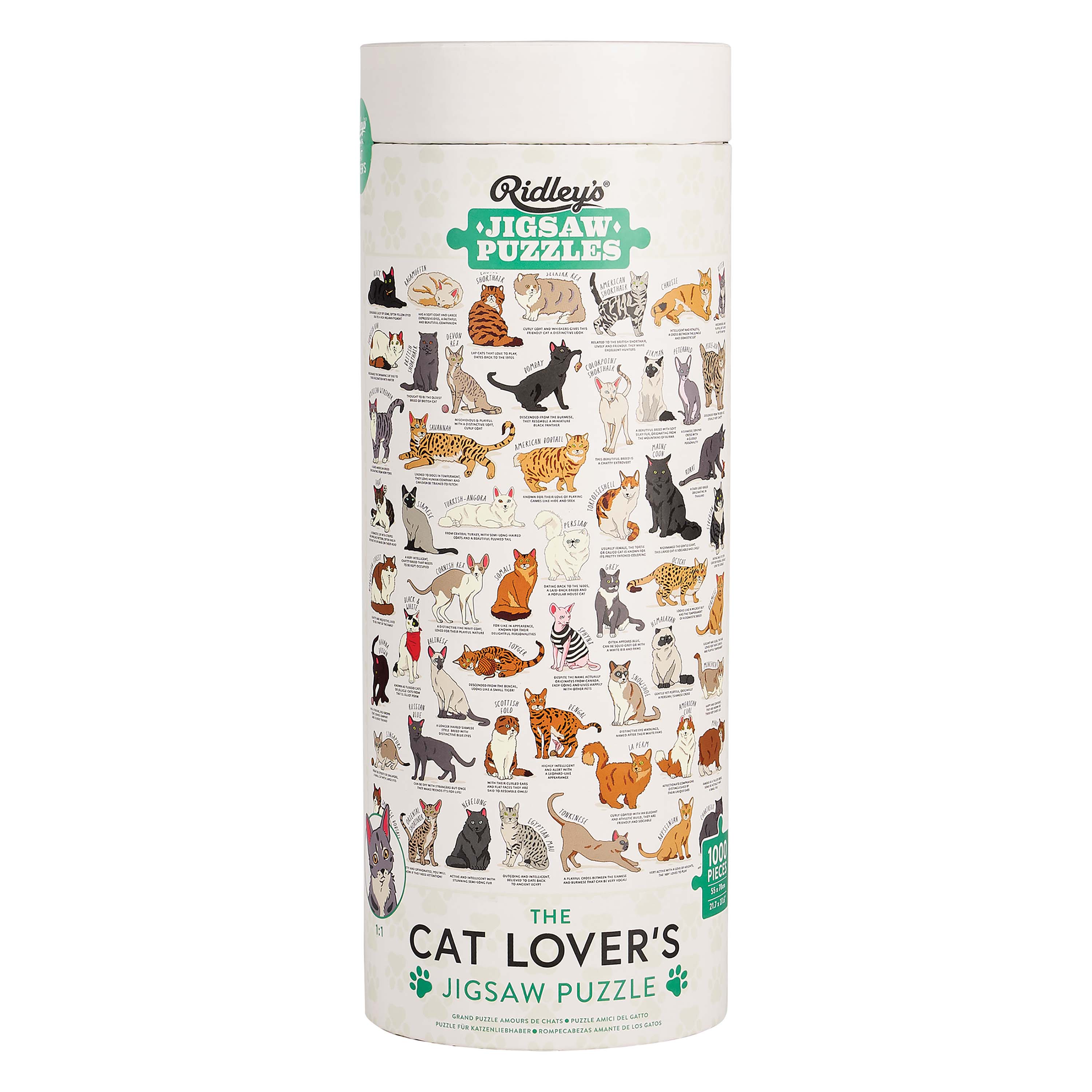 Cat Lover's Jigsaw Puzzle In Tube - Ridley's