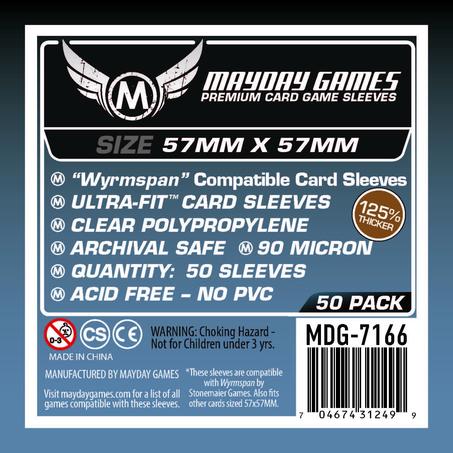 57 x 57 Premium Wyrmspan Compatible Card Sleeves 50/p