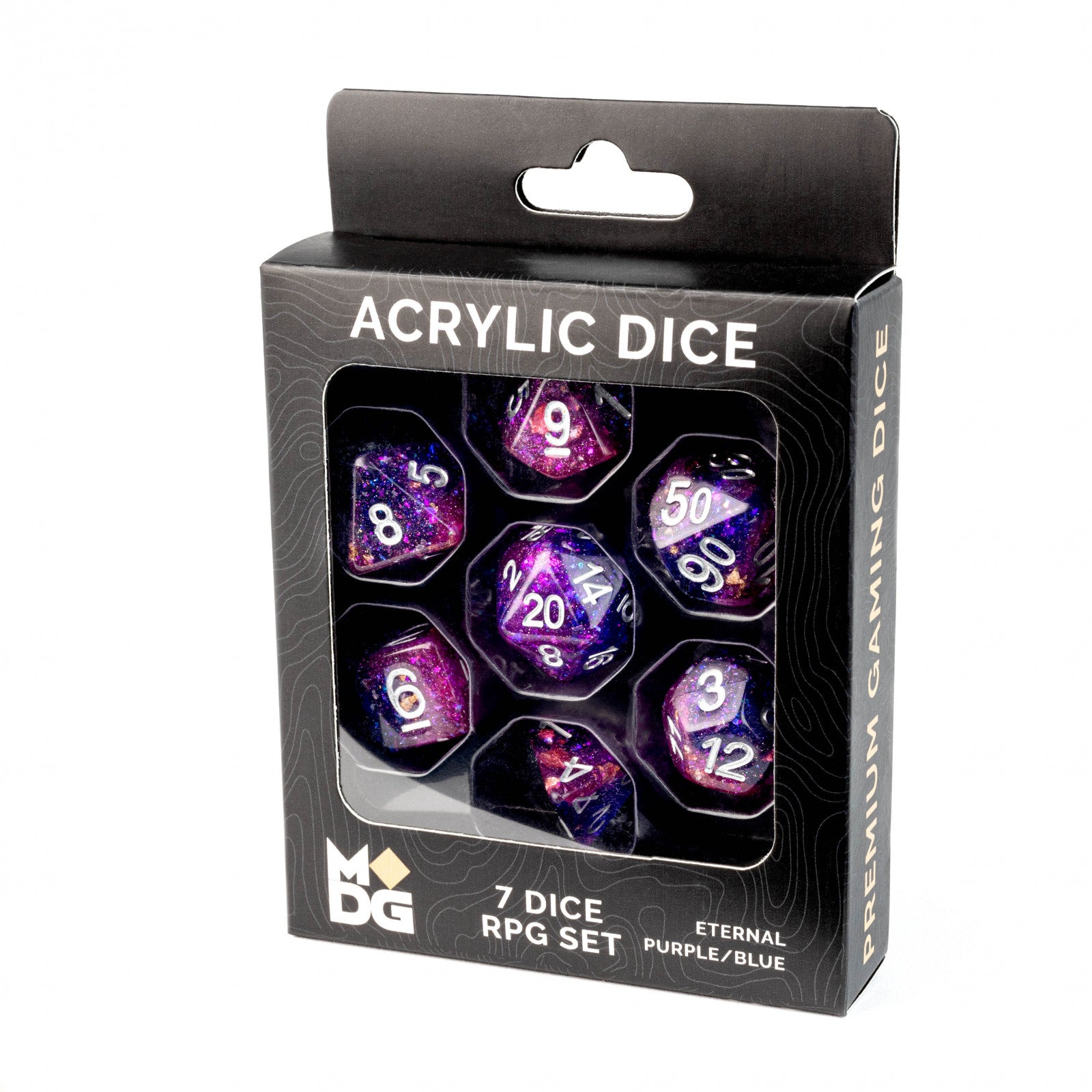 Eternal Purple/Blue 16mm Resin Dice Set