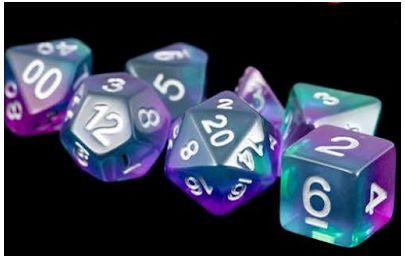 Blue Aurora Dice Set