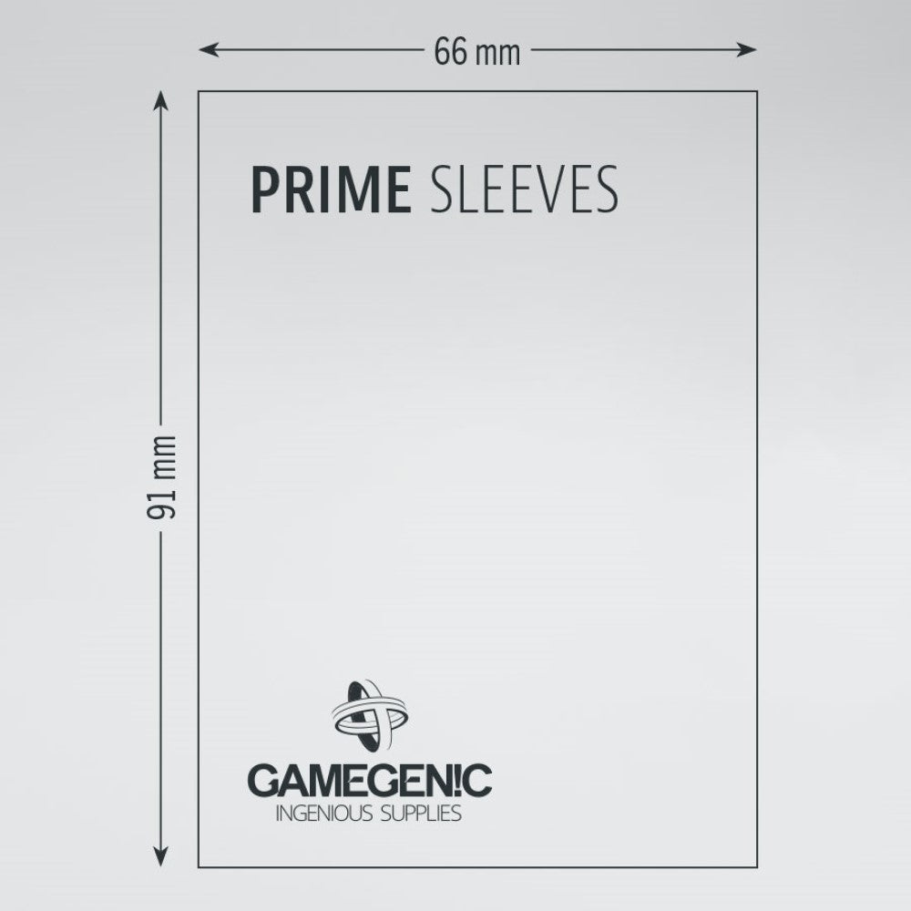 Prime 80 Card Double Sleeving Pack (66mm x 91mm) (80 Sleeves Per Pack) - Gamegenic
