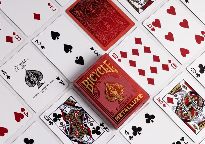 Metalluxe Red 2022 Bicycle Playing Cards
