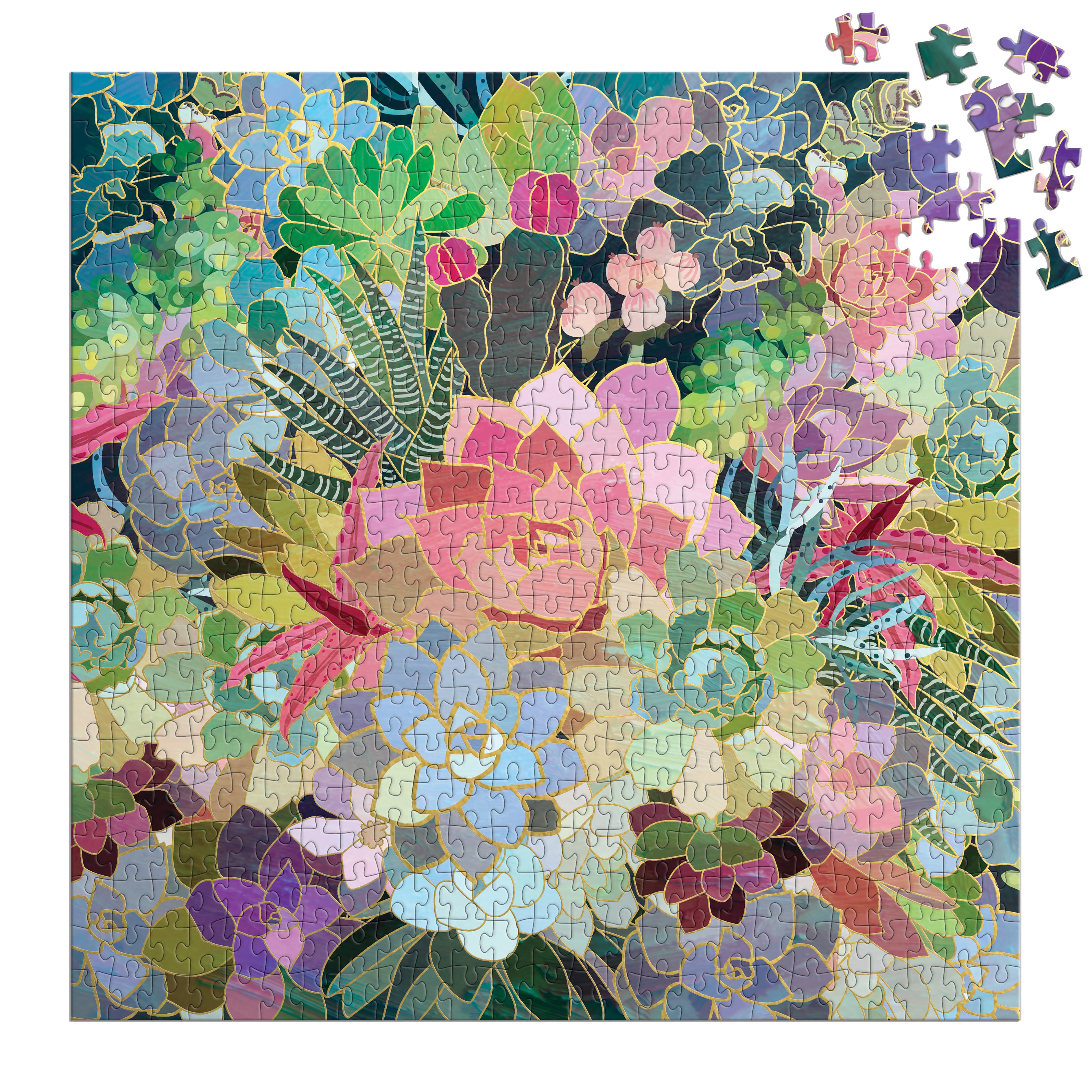 Succulent Mosaic Foil - 500pc Galison