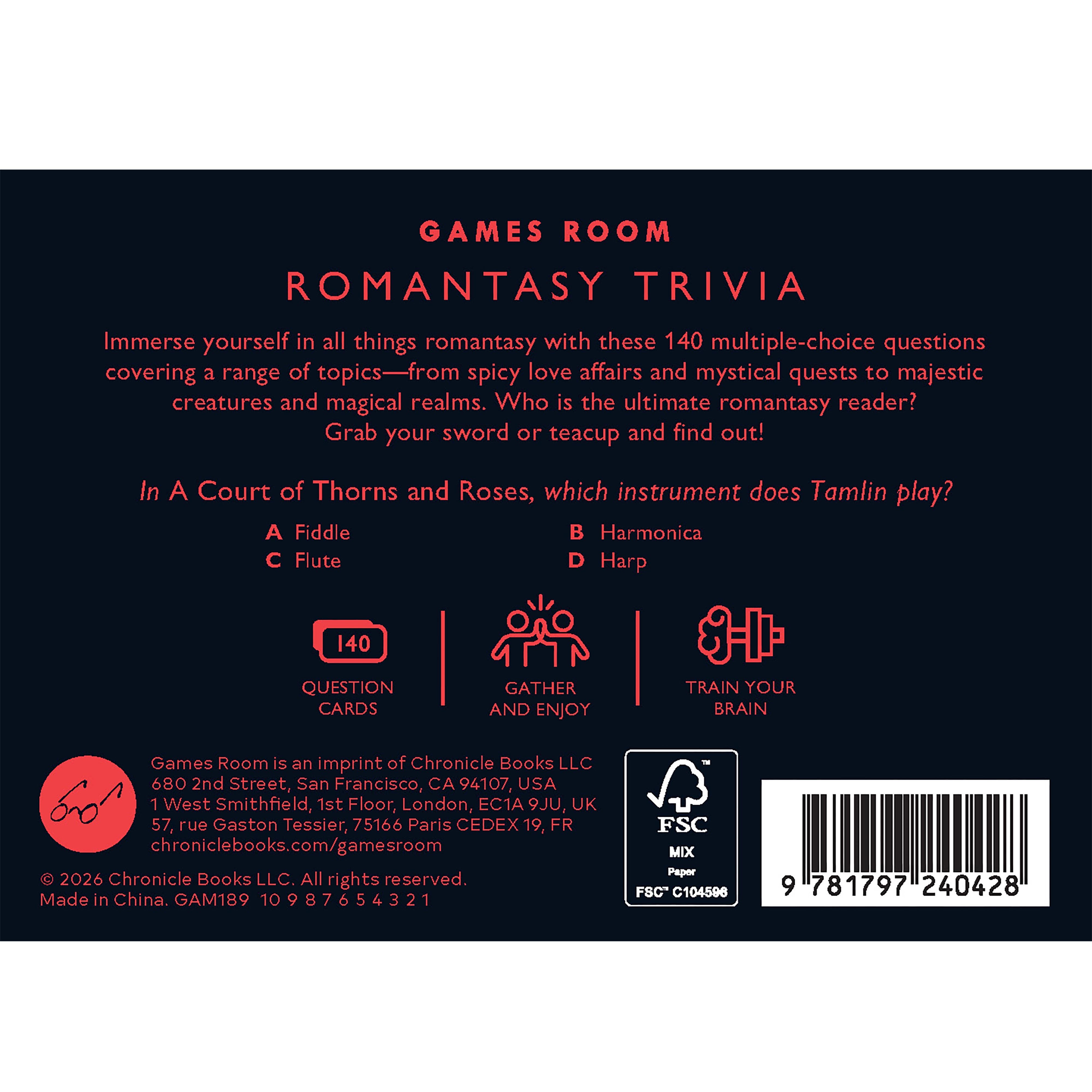 Romantasy Trivia - Ridleys Games Room