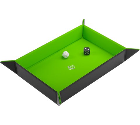 Black/Green - Gamegenic Magnetic Dice Tray Rectangular