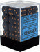 D6 Dice Opaque 12mm Blue/copper