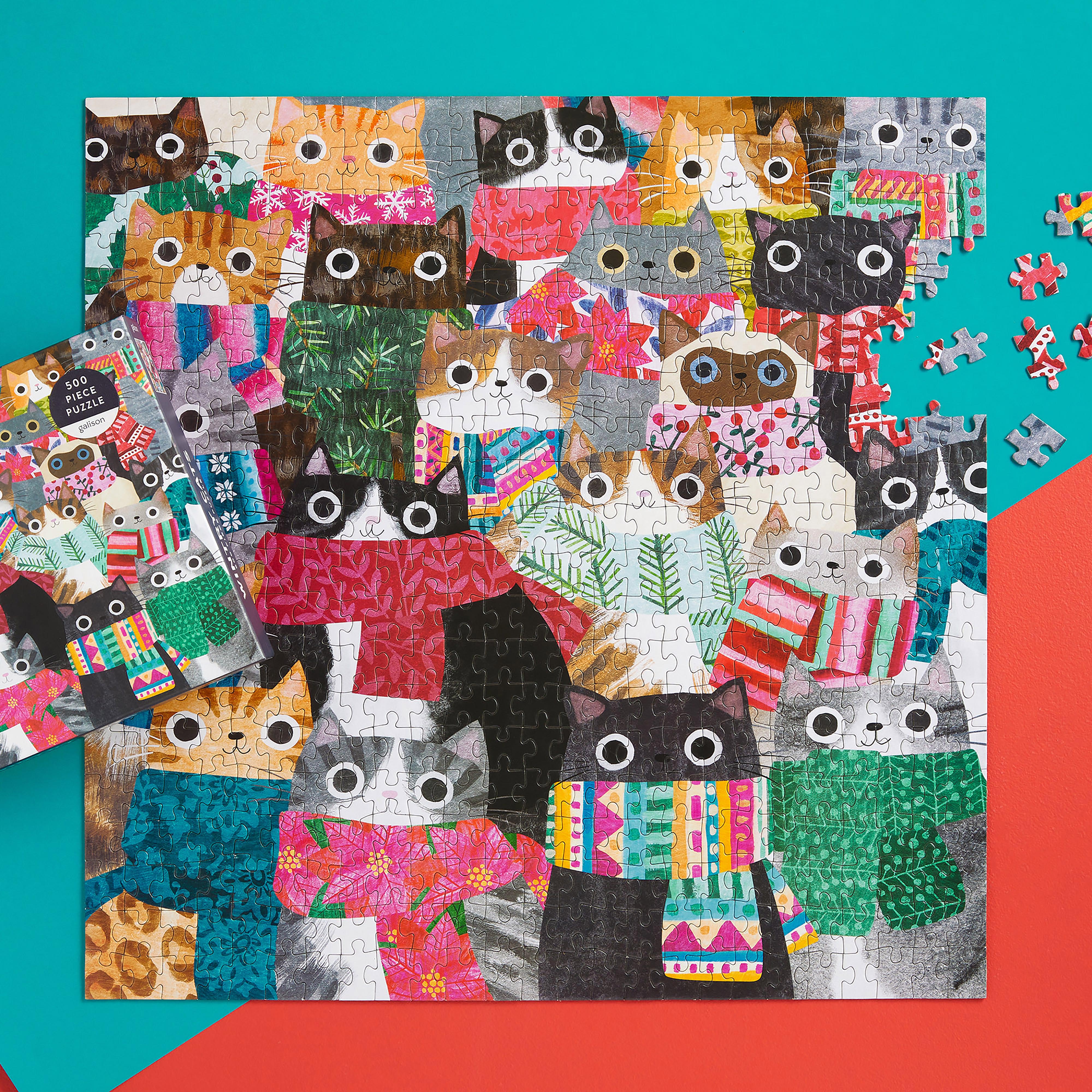 Wintery Cats 500pc - Galison