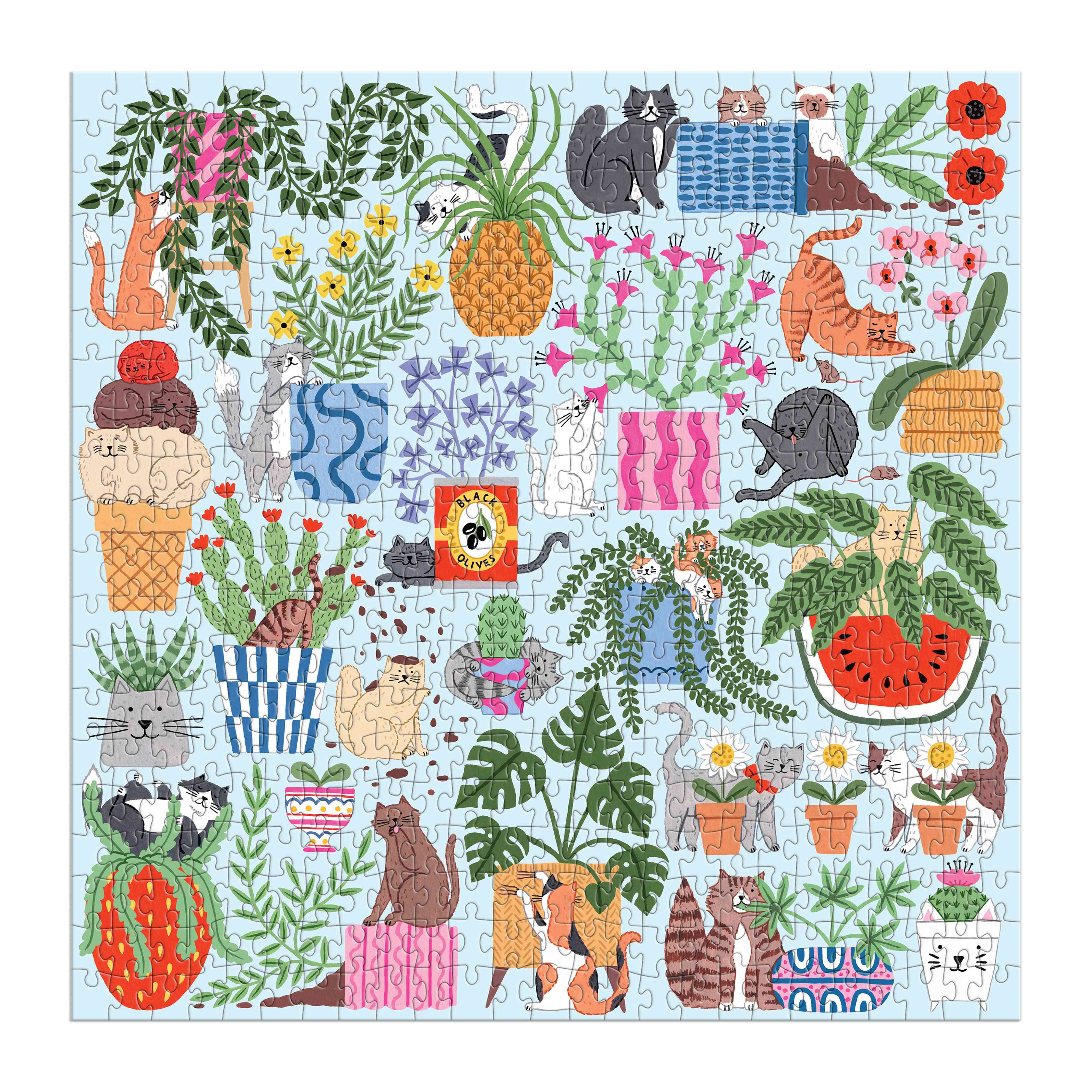 Cats in the Houseplants Jigsaw - 500pc - Galison