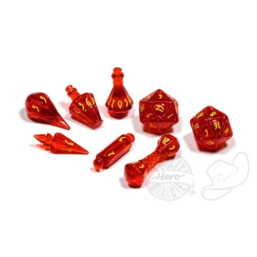 Dragonfire Wizard 8 Dice Set - PolyHero Dice