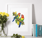 A3 Eastern Rosella Pair Wooden Puzzle - Puzzle ART