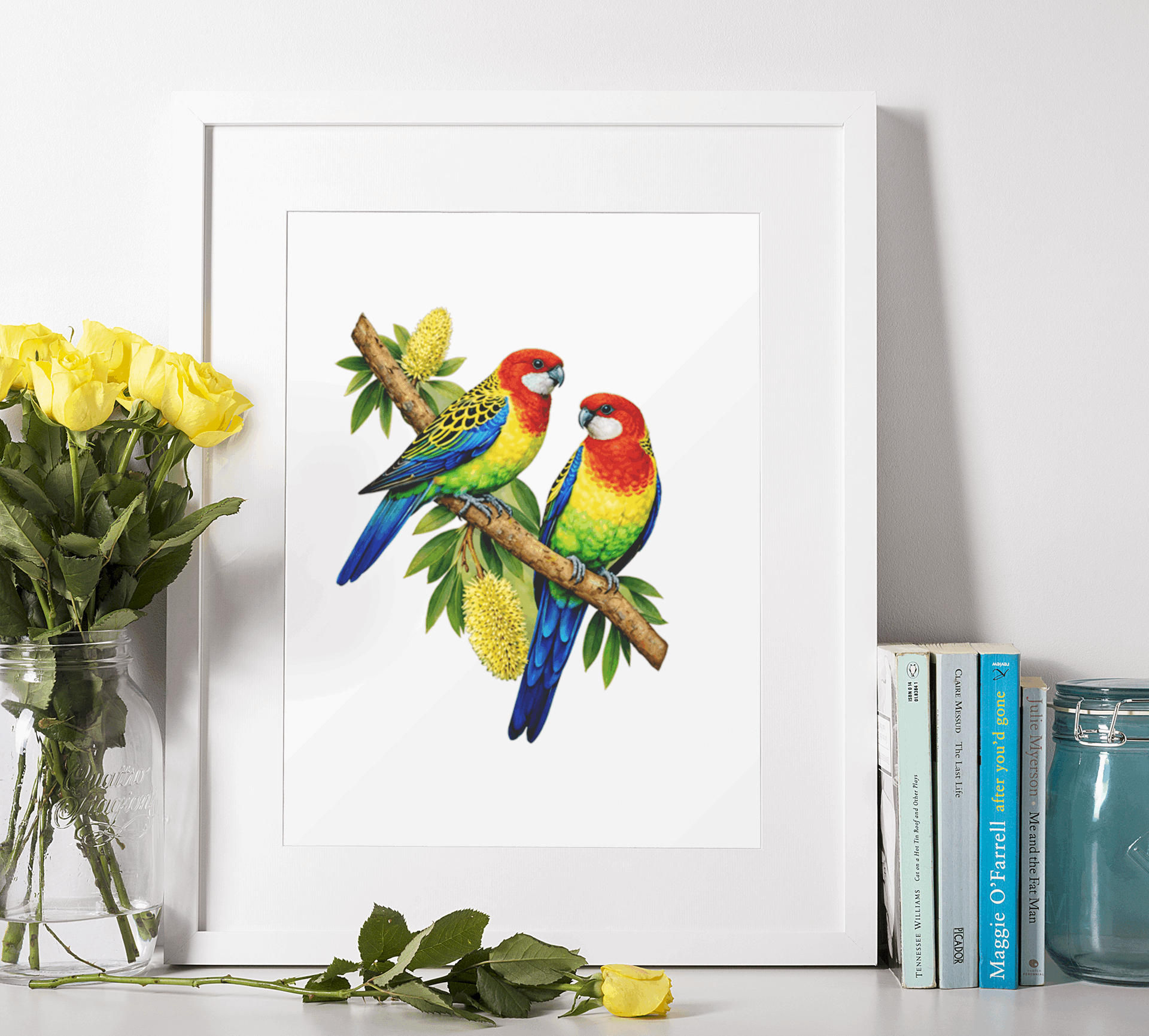 A5 Eastern Rosella Pair Wooden Puzzle - Puzzle ART