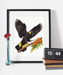 A5 Black Yellow Tail Wooden Puzzle - Puzzle ART