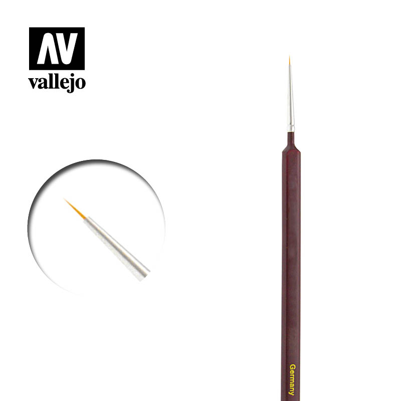 Triangle Handle No 0 - Round Synthetic Precision - Vallejo Brushes